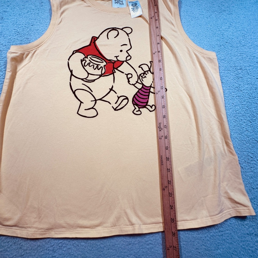 Disney Winnie the Pooh Tank Top Women XL Yellow Piglet Graphic Tee Sleeveless - Picture 9 of 9